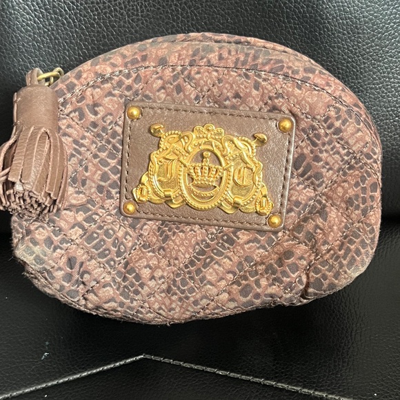 Juicy Couture Handbags - Juicy Couture Y2K Snakeskin Print Nylon Pouch